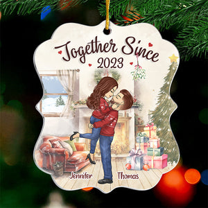 À celui que j'aime - Ornement personnalisé pour couple - Forme personnalisée en acrylique - Cadeau de Noël pour mari et femme, anniversaire