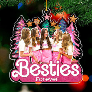 Photo personnalisée Barbie Girls In A Barbie World - Décoration personnalisée Bestie - Forme personnalisée en acrylique - Cadeau de Noël pour meilleures amies, meilleures amies, sœurs