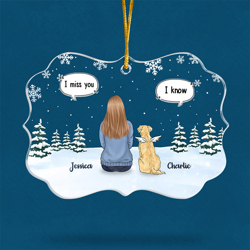 L'amour laisse un souvenir - Ornement commémoratif personnalisé - Forme Benelux en acrylique - Cadeau de Noël, cadeau de condoléances pour les propriétaires et les amoureux des animaux