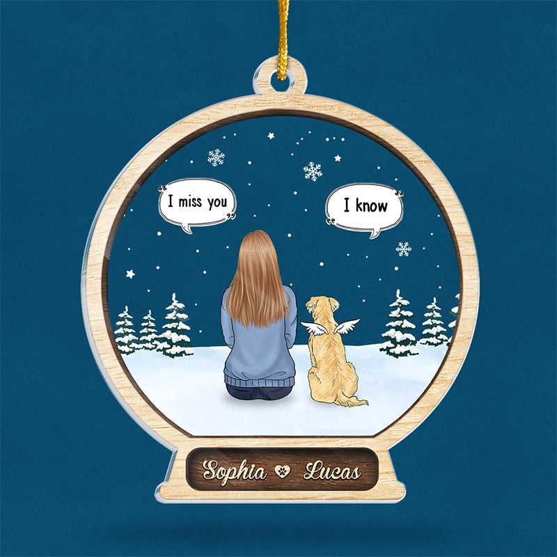 Vous êtes aimé au-delà des mots - Ornement commémoratif personnalisé - Forme personnalisée en acrylique - Cadeau de Noël, cadeau de condoléances pour les propriétaires d'animaux de compagnie et les amoureux des animaux