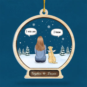 Vous êtes aimé au-delà des mots - Ornement commémoratif personnalisé - Forme personnalisée en acrylique - Cadeau de Noël, cadeau de condoléances pour les propriétaires d'animaux de compagnie et les amoureux des animaux