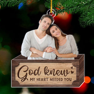 Couple Custom Photo The True Spirit Of Christmas - Couple Personalized Custom Ornament - Acrylic Custom Shaped - Christmas Gift For Husband Wife, Anniversary