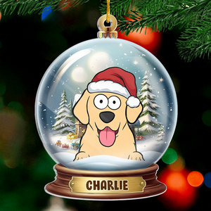 Les pattes du Père Noël se sont arrêtées ici - Décoration personnalisée pour chien et chat - Acrylique en forme personnalisée - Cadeau de Noël pour les propriétaires et les amoureux des animaux