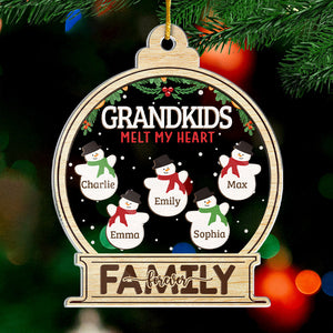 La meilleure chose que vous ayez jamais trouvée - Ornement personnalisé familial personnalisé - En forme de boule à neige en acrylique - Cadeau de Noël pour grand-mère, grand-père