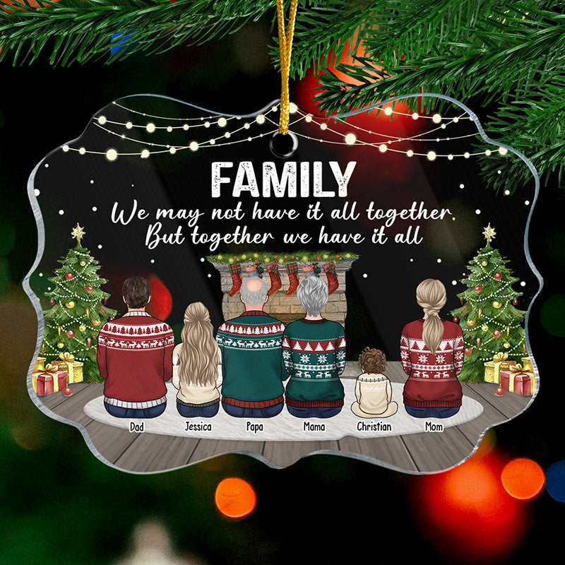 Ensemble, nous avons tout - Décoration personnalisée pour la famille - En acrylique en forme de Benelux - Cadeau de Noël pour les membres de la famille