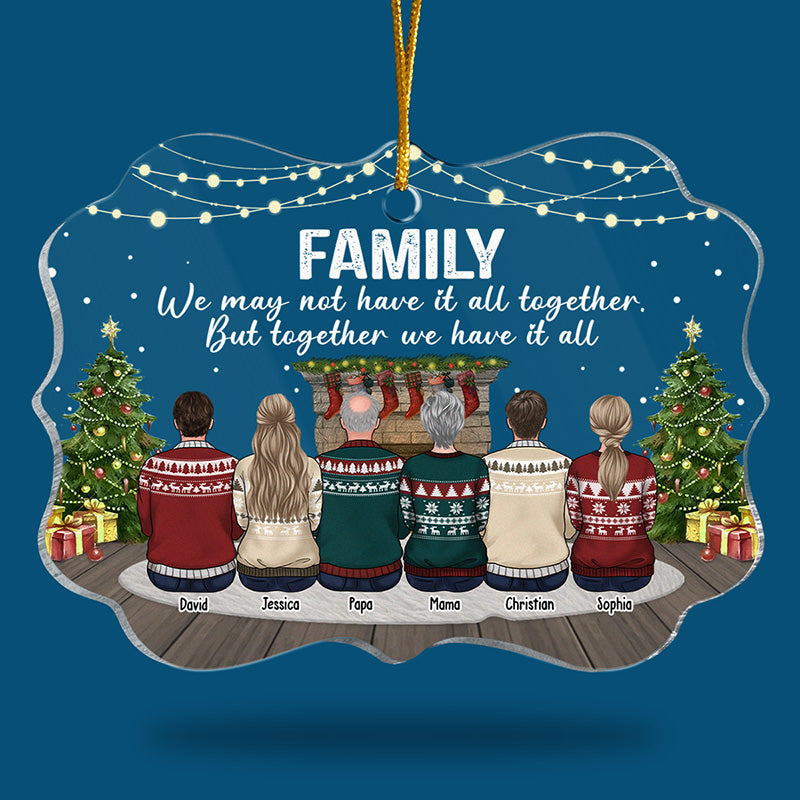 Ensemble, nous avons tout - Décoration personnalisée pour la famille - En acrylique en forme de Benelux - Cadeau de Noël pour les membres de la famille