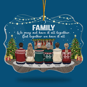 Ensemble, nous avons tout - Décoration personnalisée pour la famille - En acrylique en forme de Benelux - Cadeau de Noël pour les membres de la famille