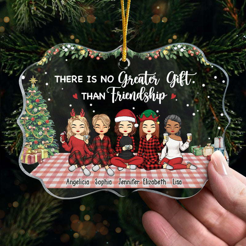 Nous sommes plus que des amis - Ornement personnalisé Bestie - Forme Benelux en acrylique - Cadeau de Noël pour meilleures amies, BFF, sœurs