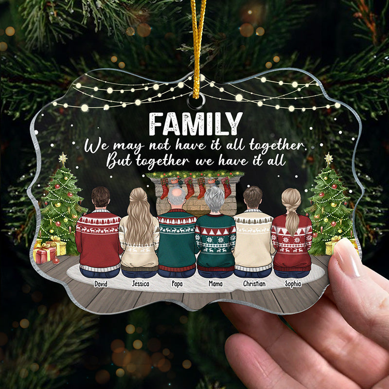 Ensemble, nous avons tout - Décoration personnalisée pour la famille - En acrylique en forme de Benelux - Cadeau de Noël pour les membres de la famille