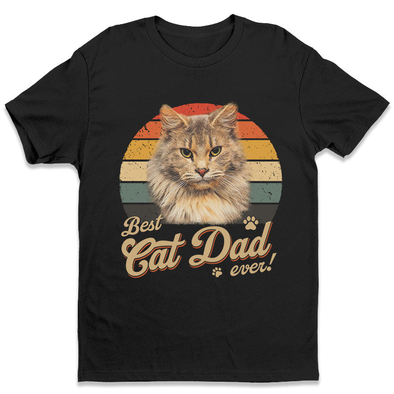 T-shirt unisexe personnalisé avec photo « Vous êtes le meilleur papa à fourrure » - Cadeau pour la fête des pères, pour les amoureux des animaux