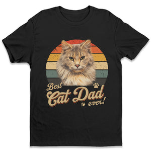 T-shirt unisexe personnalisé avec photo « Vous êtes le meilleur papa à fourrure » - Cadeau pour la fête des pères, pour les amoureux des animaux