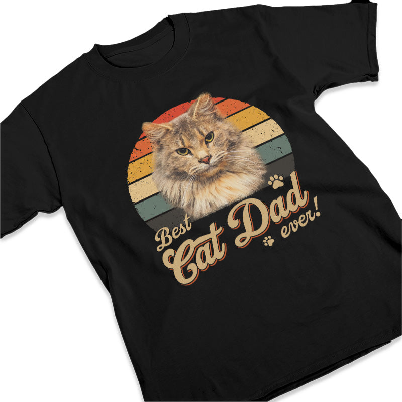T-shirt unisexe personnalisé avec photo « Vous êtes le meilleur papa à fourrure » - Cadeau pour la fête des pères, pour les amoureux des animaux
