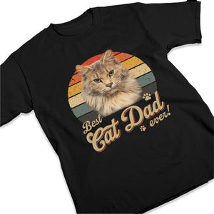 T-shirt unisexe personnalisé avec photo « Vous êtes le meilleur papa à fourrure » - Cadeau pour la fête des pères, pour les amoureux des animaux