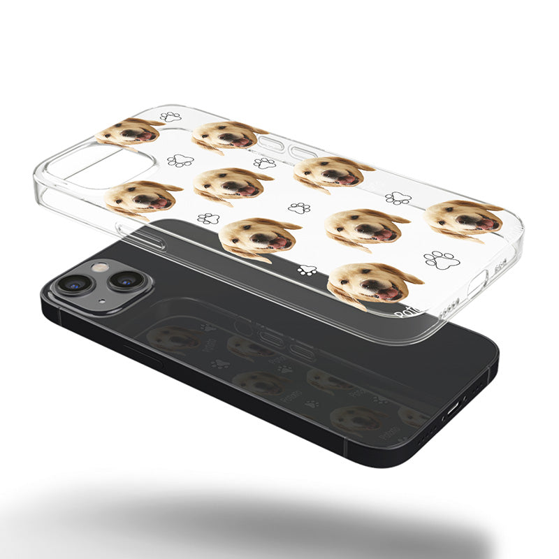 Coque de téléphone transparente personnalisée avec photo de mon adorable petit animal de compagnie - Cadeau pour les propriétaires et les amoureux des animaux