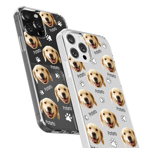 Coque de téléphone transparente personnalisée avec photo de mon adorable petit animal de compagnie - Cadeau pour les propriétaires et les amoureux des animaux