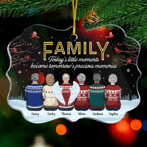 Les petits moments deviennent de précieux souvenirs - Décoration familiale personnalisée - Forme Benelux en acrylique - Cadeau de Noël pour les membres de la famille