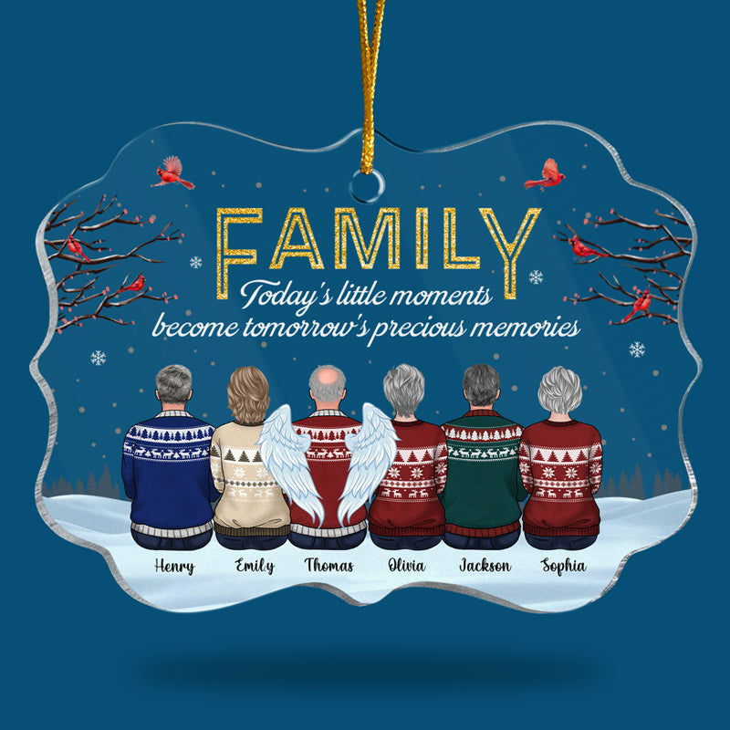 Les petits moments deviennent de précieux souvenirs - Décoration familiale personnalisée - Forme Benelux en acrylique - Cadeau de Noël pour les membres de la famille