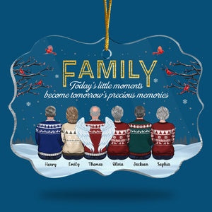 Les petits moments deviennent de précieux souvenirs - Décoration familiale personnalisée - Forme Benelux en acrylique - Cadeau de Noël pour les membres de la famille
