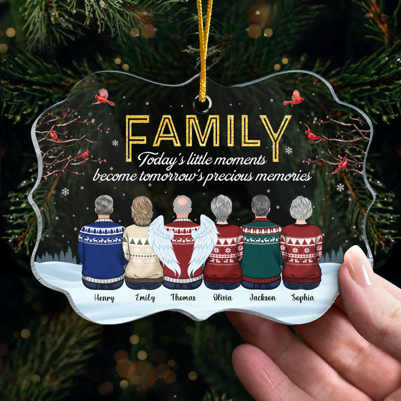 Les petits moments deviennent de précieux souvenirs - Décoration familiale personnalisée - Forme Benelux en acrylique - Cadeau de Noël pour les membres de la famille