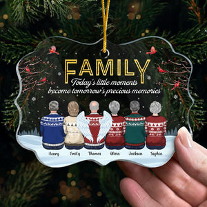 Les petits moments deviennent de précieux souvenirs - Décoration familiale personnalisée - Forme Benelux en acrylique - Cadeau de Noël pour les membres de la famille